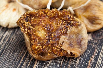 dried ripe and sweet yellow figs