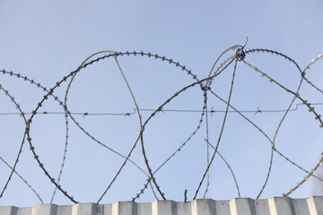 razor wire fence