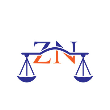 Law Firm Letter ZN Logo Design. Lawyer, Justice, Law Attorney, Legal, Lawyer Service, Law Office, Scale, Law firm, Attorney Corporate Business ZN Initial Letter Logo Template