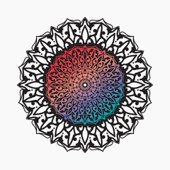 Hand drawn mandala. decoration in ethnic oriental  doodle ornament.