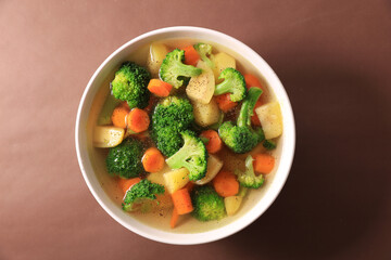 bowl of vegetable and broth