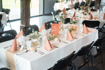 Décoration de table de mariage