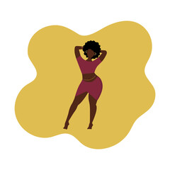 A beautiful girl is dancing.