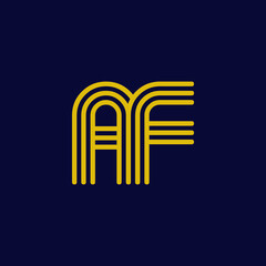 Letter AF alphabet Logo sign symbol. Modern vector logo design for the business, and company identity.