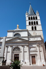 Notre-Dame de Liesse white stone Church, Annecy, France