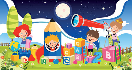 Abstract Concept Of Day And Night