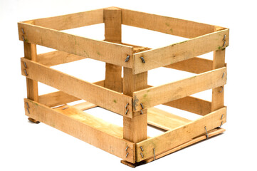 Wooden case close up. 