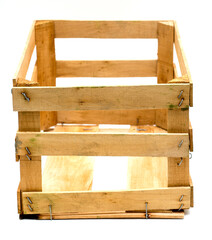 Wooden case close up. 