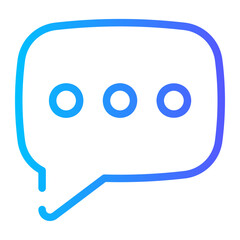 speech bubble gradient icon