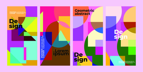 colorful geometric abstract,poster , cover, banner, vector