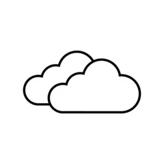 Cloud line icon, vector logo isolated on white background