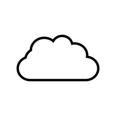 Cloud line icon, vector logo isolated on white background