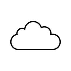 Cloud line icon, vector logo isolated on white background