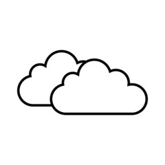 Fototapeta premium Cloud line icon, vector logo isolated on white background