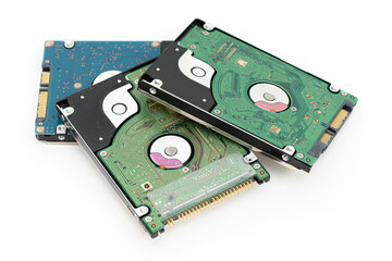 2.5 inch harddisk drives (HDD) on the white background.