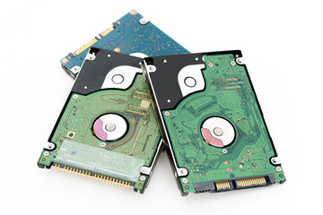 2.5 inch harddisk drives (HDD) on the white background.