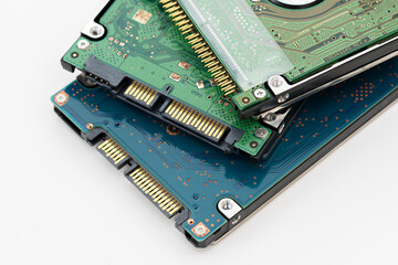 2.5 inch harddisk drives (HDD) on the white background.