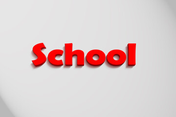 School concept 3D 