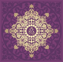 Ganesha, wedding card, royal Rajasthan, India	