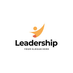 Minimalist Colorful LEADERSHIP people Logo design