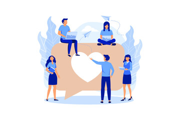 communication via the Internet, social networking,chat, video,news,messages,web site, search friends, mobile web graphics vector flat modern design illustration