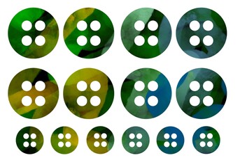 Buttons coloured set for postcard and cards and magazines and stickers and kids and hobbies