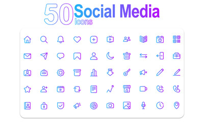 Social Media Gradient Icons