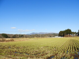 初冬の農村風景