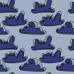 Kids seamless cloud pattern for fabrics and textiles and packaging and linens and gifts and cards
