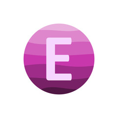 letter f with purple circle gradient vector design template in white background.