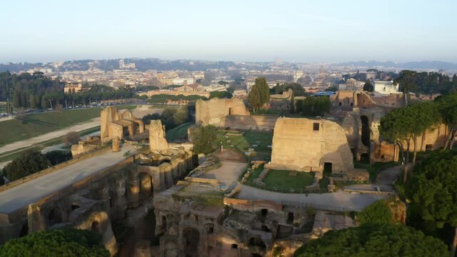 Aerial Viewt Of Palatine Hill. High quality video footage
