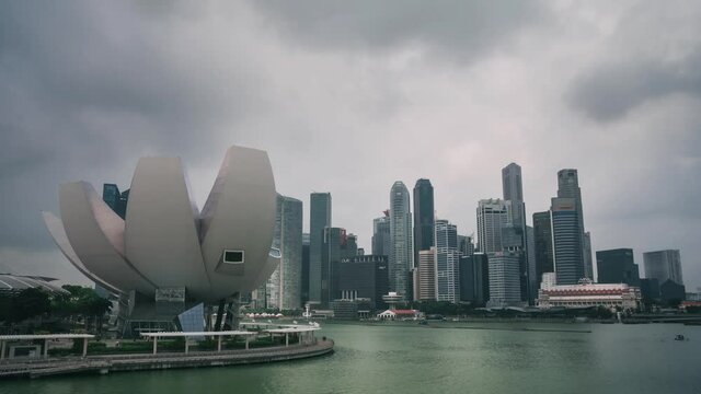 Art and Science Museum Singapore. High quality video footage