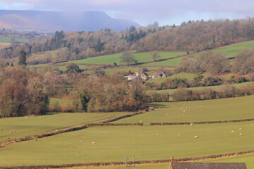 Herefordshire hills and valleys basking in the winter sun