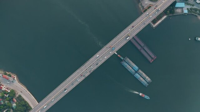 Bai Chay Bridge Vietnam 01. High quality video footage