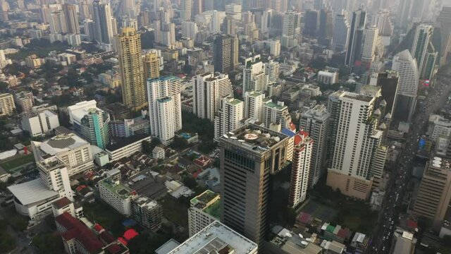 Bangkok Cityscape Aerial View. High quality video footage