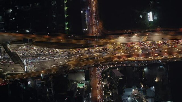 Bangkok Motorway at Night. High quality video footage
