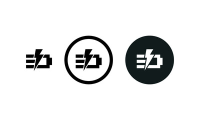 Fast Charge icon isolated of flat style design on white background