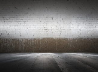 old interior with brick wall