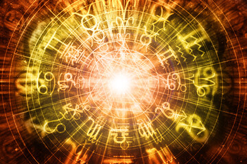 Astrology Horoscope Pattern Texture Background , Graphic Design