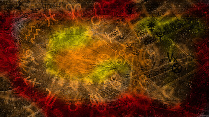 Astrology Horoscope Pattern Texture Background , Graphic Design