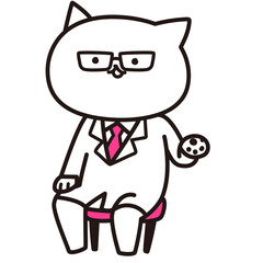 加工ok　ねこ素材No.96 医者　説明2