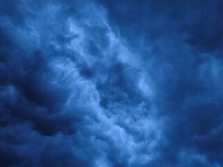 Fototapeta na wymiar Dark storm clouds cloud cloudscape blue