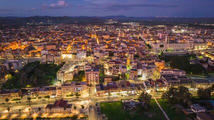 Aerial View of Gela City, Caltanissetta, Sicily, Italy, Europe