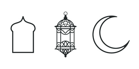 Symbols of Ramadan Mubarak, Hanging Gold Lanterns, arabic lamps, lanterns moon, star