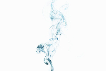 Fumée colorée abstraite sur un fond blanc avec de l'espace vide	- Arrière plan design - obrazy, fototapety, plakaty