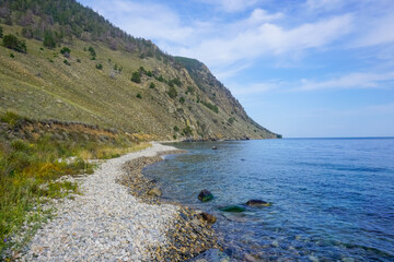 Rocky coast of Olkhon island