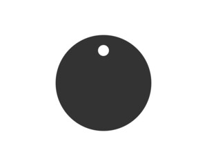 Label sale paper blank. Price vector illustration. Black tag silhouette