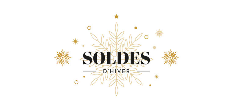 Soldes d'hiver Luxe Banni&egrave;re Noir et Or