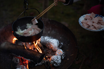 cooking on the grill