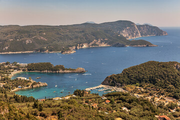 Fototapeta na wymiar Paleokastritsa beautiful view. Corfu island, Greece.